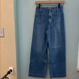 Pilcro Cropped Wide Leg Jeans - Size 25